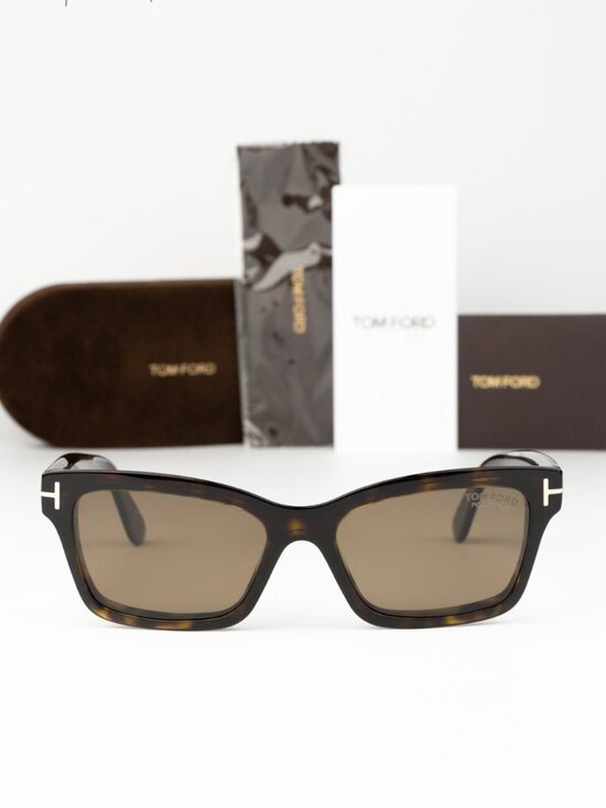 Tom Ford MIKEL Women Sunglasses Havana Brown Polarized Rectangle FT1085 52H NEW main image 8